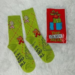 Mcdonald's 2025 The Grinch Meal Adult Happy Meal Green Socks